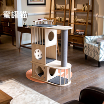 Honeypot Cat Cat Climbing Cat Cowl Cat Tree Integrated Cat Climbing solid wood imports Finland Songshun Feng