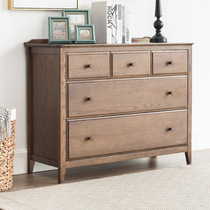 Umwood furniture pure solid wood cabinet bedroom oak chest cabinet Cabinet locker American bedroom furniture