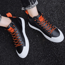 Medium-high Help Board Shoes Mens Shoes Sails Shoes Breathable Korean Version Trend 100 Hitch Leisure Spring Autumn Season Student Male youth Inn