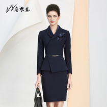 Professional temperament goddess style tooling fashion ol commuter host set women business dress overalls professional wear