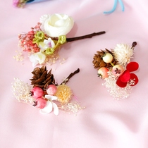 New sweet Sen female wind super fairy dried flowers starry flowers U-clip bride romantic dish hair head flower