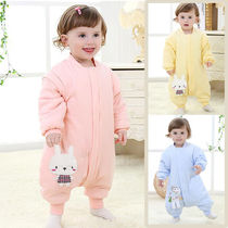 Baby sleeping bag Spring and Autumn Winter thick sleeping bag anti kicking quilt 2021 baby 1-5 years old cotton split leg baby sleeping bag