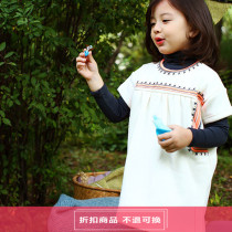 Spot Hanyi pony ㊣ Korea imported childrens clothing amber girls short-sleeved winter plus velvet dress