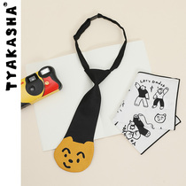 (Black and White Bear Series) TYAKASHAKIDS Takasha kids tie cute fun kids tie