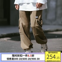 PSO Brand pants mens trendy Brand trend Joker overalls loose drawstring can tie feet sports leisure trousers