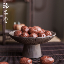 Creative Japanese tea dishes tea bowls coarse pottery Lotus fruit snacks tea dishes pots ceramic tea ceremony