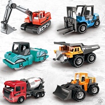Alloy car set childrens mini toy car small simulation excavator bulldozer bulldozer truck model combination boy