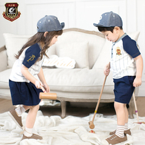 Kindergarten garden clothes Summer clothes short-sleeved British college style childrens class clothes sportswear Primary school school uniforms summer suit