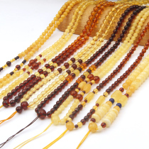 Sihuannian Natural Amber Blood Peregrine Beeswax Rainbow Gradient 50cm Necklace Lanyard 66cm sweater chain