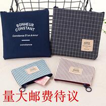 2409 minimalist pen bag for male and female high school student large capacity canvas zero wallet to contain makeup bag bag