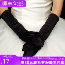 New bridal wedding gloves plain gloves extended gloves white gloves black gloves show gloves