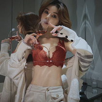 Sexy No Steel Ring Underwear Suit Women Gather Beauty Back Adjusted Bra Thickened Closeted Breast Proof Saggy Small Bra