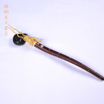 Shenghutang Yipinlong Plum Pot Holding iron pot cover Fork pot clip Red Sandalwood handle Pure copper gold-plated faucet inlaid with silver wood handle