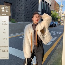 CC fur small design fashionable Spanish imported Tuscan fur one-piece fur winter coat for women