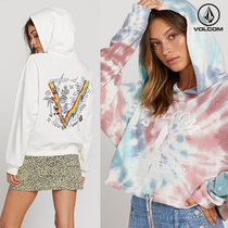 (Extreme workshop)VOLCOM spring and autumn sports short hoodie womens fashion brand street slim and versatile breathable