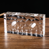 SLF007-Water cube horizontal hole brick glass brick transparent square solid crystal brick Partition wall brick creative color