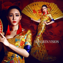 Studio classical theme Chinese style photography photo clothing personality fashion photo dragon robe modeling art photo clothes