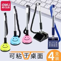 Del 6793 stationery gel pen smile table pen office signature pen 0 5mm counter table pen black water pen