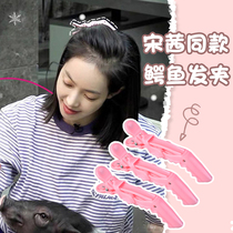 Song Qian Yu Shuxin same hairclip partition clip beautiful hairclip bangs duckbill clip headdress Japan no trace bangs clip