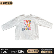 Pure cotton white~girls long-sleeved T-shirt 2022 autumn new childrens bottoming shirt baby spring and autumn t-shirt top tide
