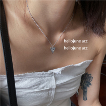 hellojune solid 925 silver double-sided Love necklace