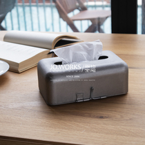 Hand-made minimalist metal tissues box Home Living room Desktop Classic Day Napkins Box Square Dust Cramps Cardboard Boxes
