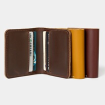 No name hand hand 4 card - bit simple cowskin hand wallet original crazy horse wallet male and female personality