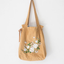 Embroidery gift self-embroidered self-made embroidery diy material bag fabric bag hand-held canvas bag