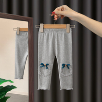 Girl pants 2021 new childrens foreign style Net Red Spring Autumn children leggings childrens clothing tide girl baby autumn clothes