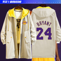 Kobe No. 24 commemorative version of clothes for men and women basketball sports Black Mamba medium long windbreaker tide card w