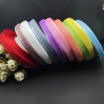 10MM solid color snow yarn belt clean color 1cm chiffon belt DIY hair jewelry material packaging accessories ribbon