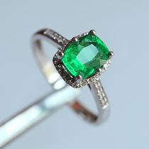 1138 carat natural stunning green Zum mother green ring Fire color good 18K gold diamond studded woman