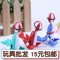 Children and children chain dolphin toy clockwork sea lion top ball animal seal toy 360 degree rotating string wholesale