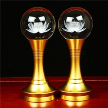 Pure copper crystal lotus lamp Buddha lamp long light LED for Buddha lamp supply lamp tribute lamp Buddha wealth lamp pair