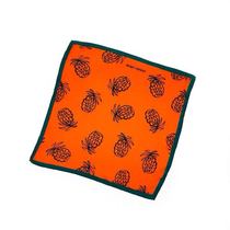 (M) Childrens cute orange pineapple print silk scarf (available as a hair band)