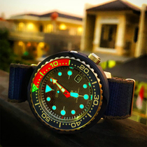 Overseas Seiko watch Seiko small canned eco-kinetic diving luminous mens watch Sne499