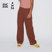 ZUCZUG 4M36 Worsted Plaid wool Double pleated straight pants C0193PA09-C38