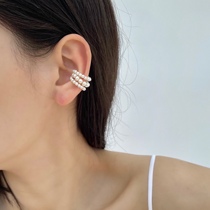 White Great Aunt 206 Multilayer C Type Pearl Earbone Clip small minimalist Temperament Ear Accessories Design Feel No Ear Clip Woman