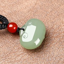 Real Pine and Tian jade Ruyi lock jade pendant mens ladies small pendant jewellery jade pendant baby lock pendant jade