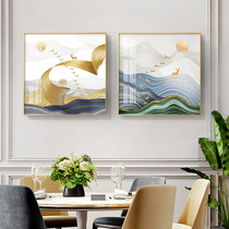 Norfolk style living room decoration painting modern simple hanging painting triple sofa background wall painting abstract porch restaurant mural