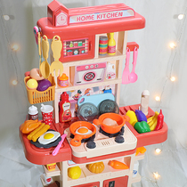 Oversized kitchen toy set simulation kitchenware cooking 4 weeks 3 years old 6 Children 5 girls play home
