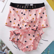 Lovers Briefs Pure Cotton Cute Mens Flat Corner Womens Style Triangle Summer Thin couple teenage girl Wind Sexy Sweet