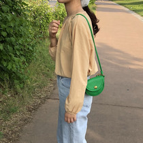 Fat fat homemade womens bag 2021 new ins super fire bag retro bag vintage mini bag saddle bag female