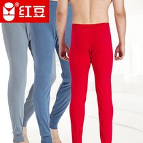  Red bean thermal underwear mens and womens pure cotton autumn pants thin cotton leggings cotton pants single top line pants