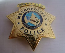Special American metal badge Las Vegas detective Captain badge Metal big badge Pure copper