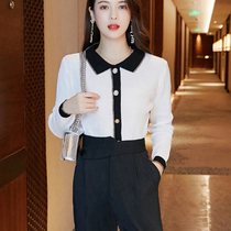 Hepburn wind sweater top women 2021 autumn new Joker slim fashion temperament white pullover sweater