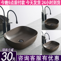 Black Matt Ceramic Terrace Basin Large Size Large Size Wash Basin Wash Basin Wash Basin Washbasin Pool Water Basin