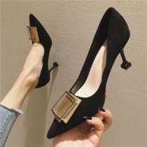 High heels black professional women comfortable 33 yards small size single shoes Fashion Net Red early autumn womens shoes 2019 New