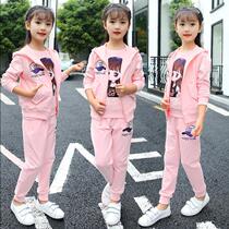 Girls  sports suit 2019 spring new girls casual pants 12-15 years old childrens western style jacket ten 8