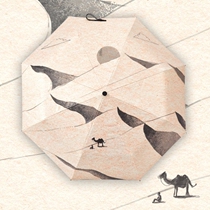 Japan CK parasol womens super sunscreen UV protection automatic three folding barometer rain dual-use vinyl sun umbrella